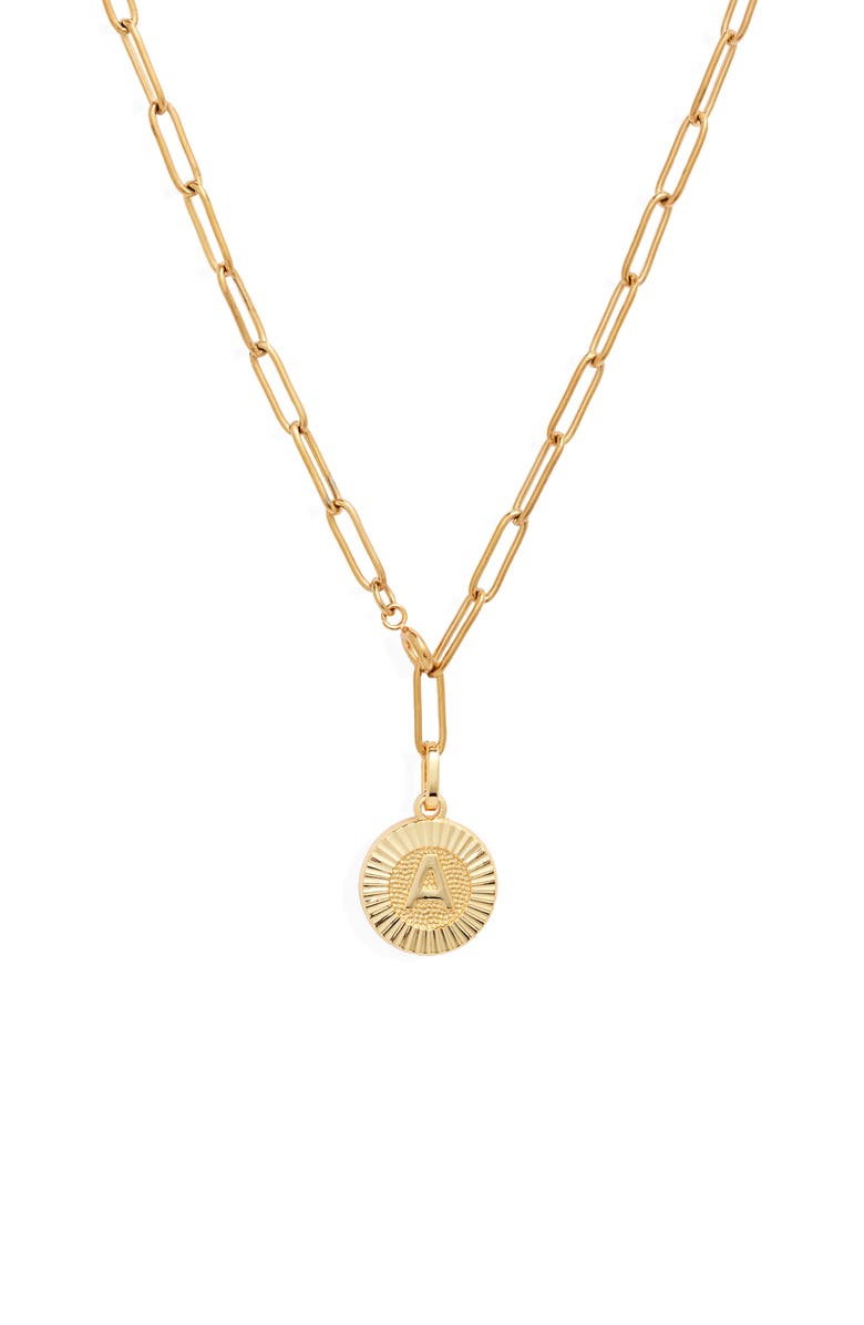Bracha Initial Medallion Y-Necklace, Main, color, 