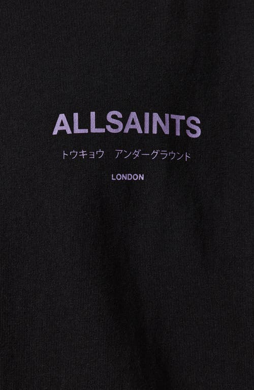 Allsaints Underground Oversize Graphic T-shirt In Black