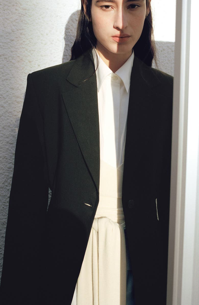 MANGO Fitted Jacket, Alternate, color, Black