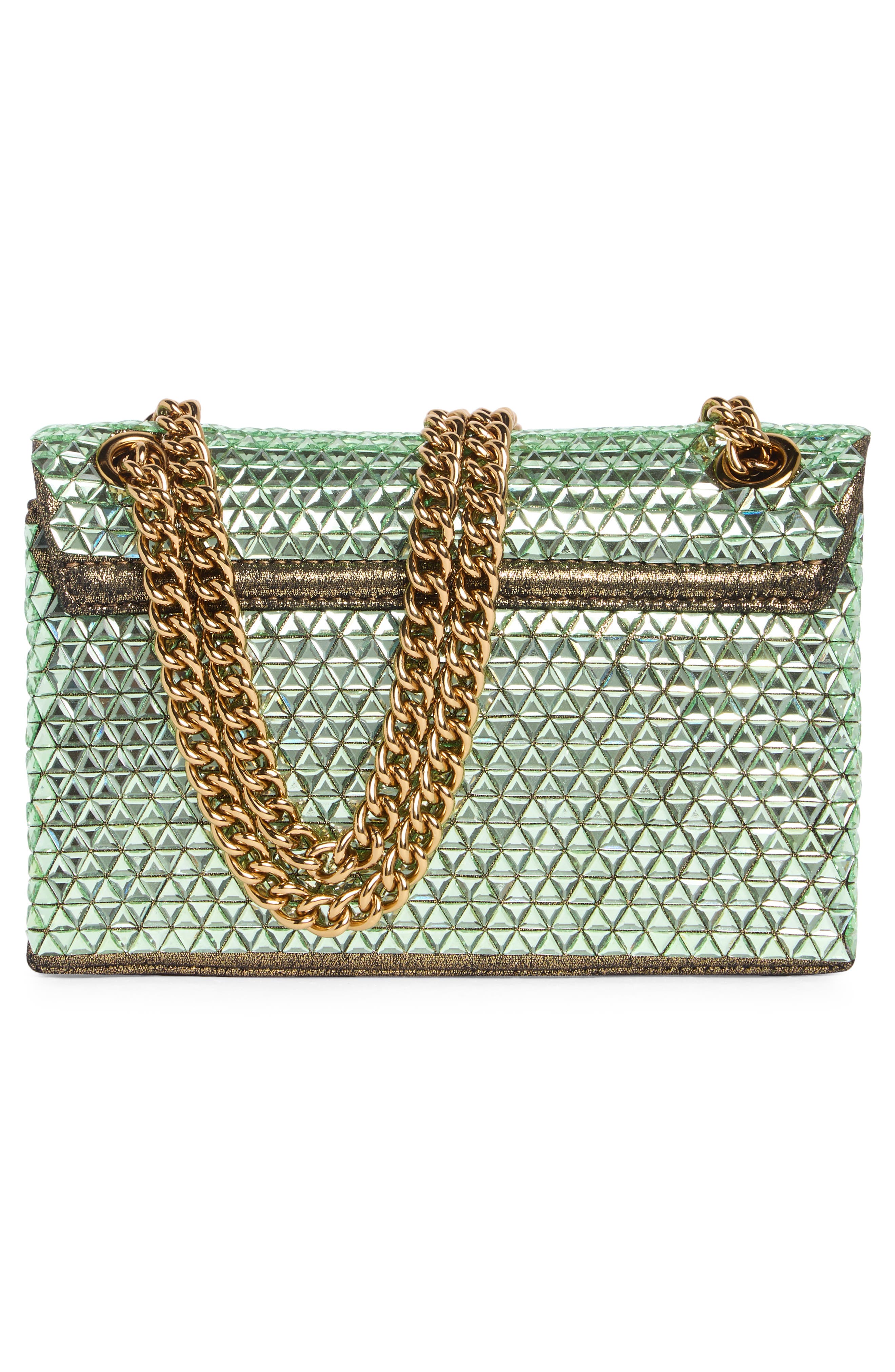 Kurt Geiger London Brixton Mini Crystal Crossbody Bag, Alternate, color, Green