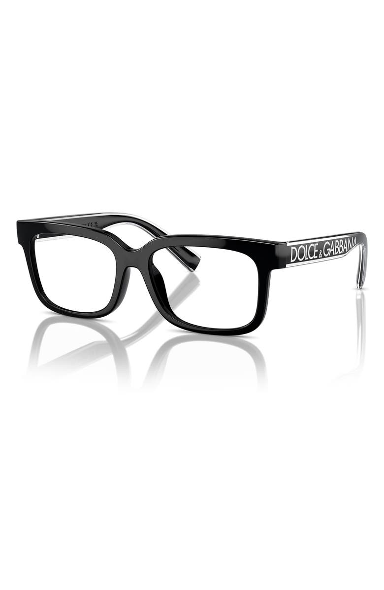 Dolce&Gabbana Kids' 47mm Rectangular Optical Glasses, Alternate, color, 