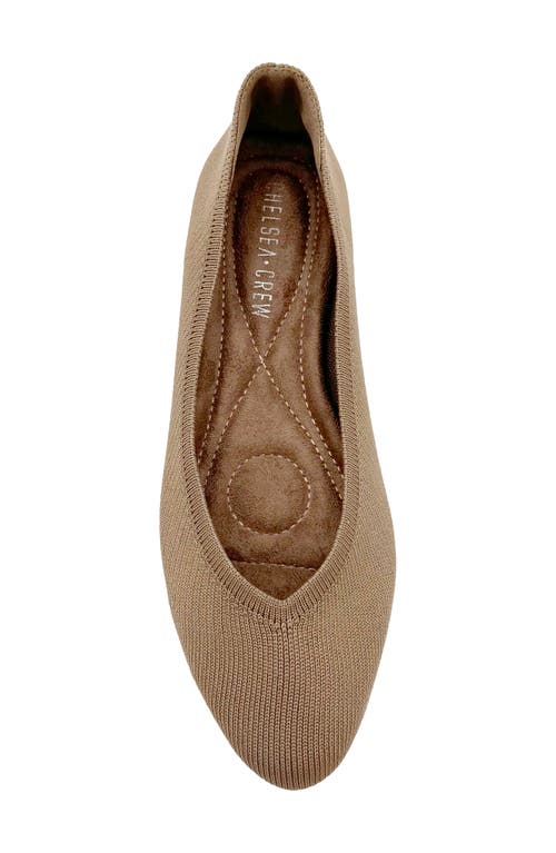 Chelsea Crew Flight Knit Flat In Taupe Knit