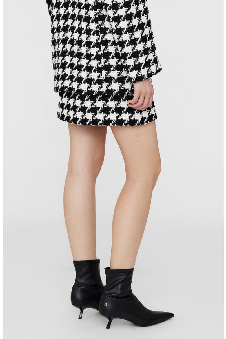 Ada Houndstooth Miniskirt, Alternate, color, BLACK AND WHITE HOUNDSTOOTH