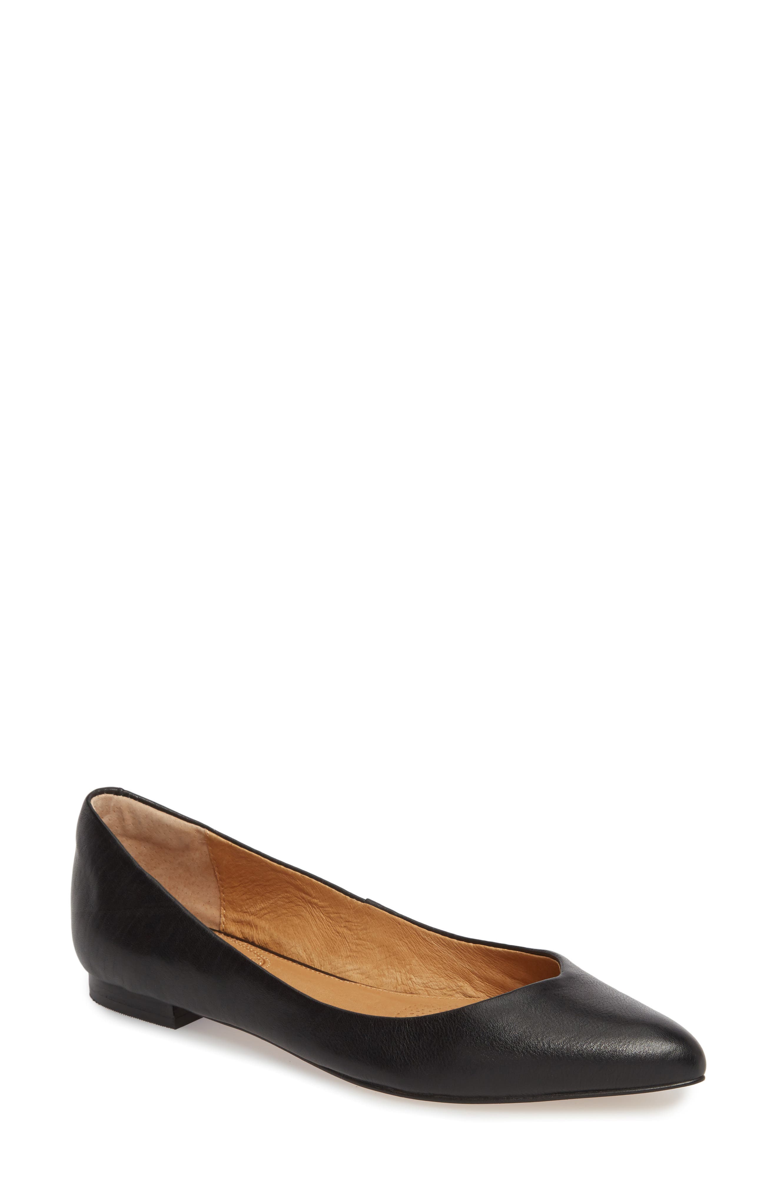 Jullia Flat, Main, color, BLACK LEATHER