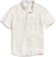 Billy Reid Tuscumbia Standard Fit Short Sleeve Linen Button-Down Shirt