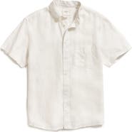 Billy Reid Tuscumbia Standard Fit Short Sleeve Linen Button-Down Shirt