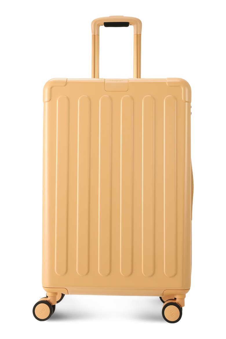 Nostos Glossy Medium Spinner Suitcase, Main, color, NECTAR