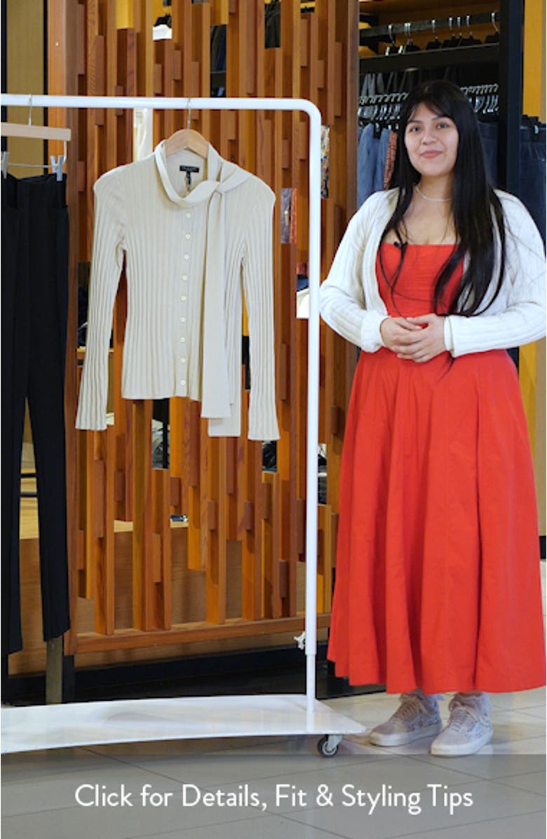 Gianna Tie Neck Rib Sweater, sales video thumbnail