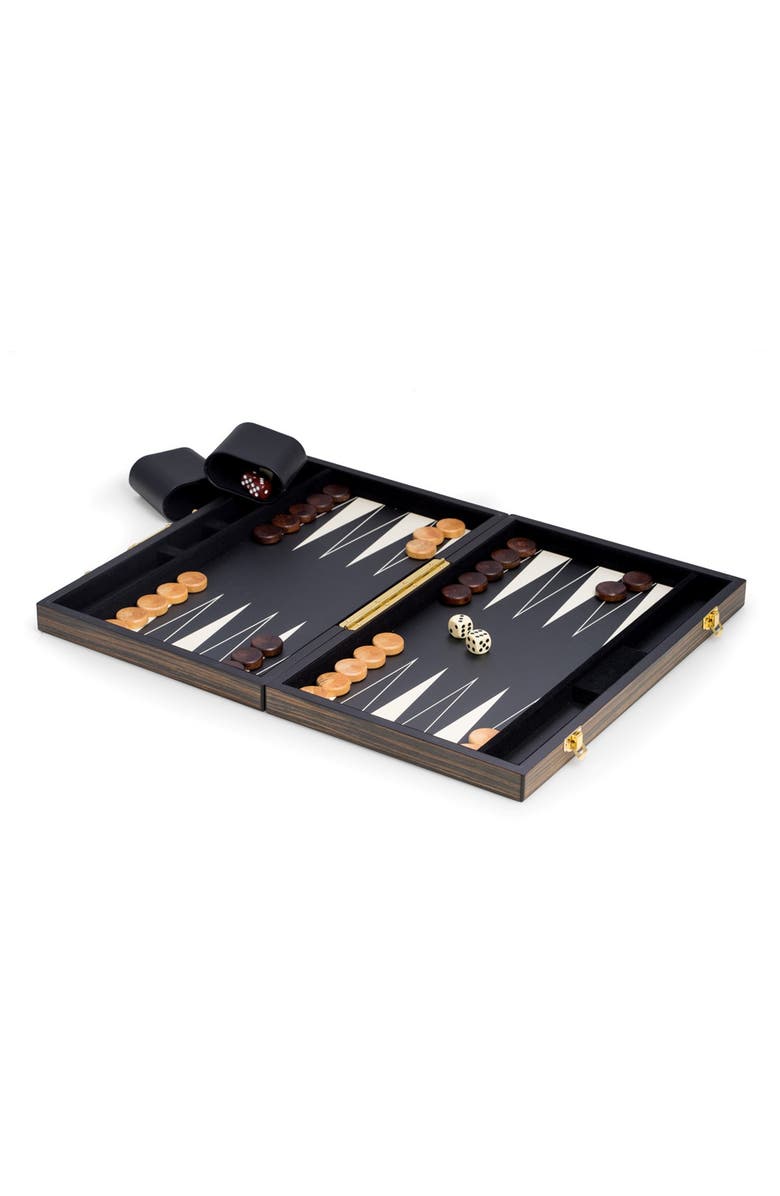 Bey-Berk Tabletop Backgammon Set, Alternate, color, Brown Multi