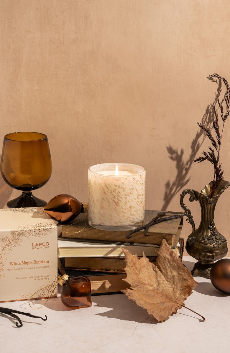 Lafco White Maple Bourbon Classic Candle, Alternate, color, White