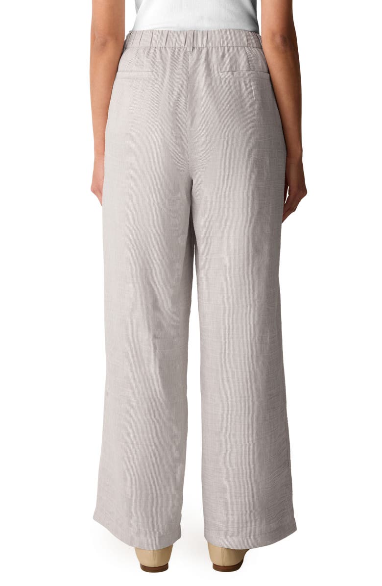 Eileen Fisher High Waist Linen Blend Wide Leg Pants, Alternate, color, Wheat