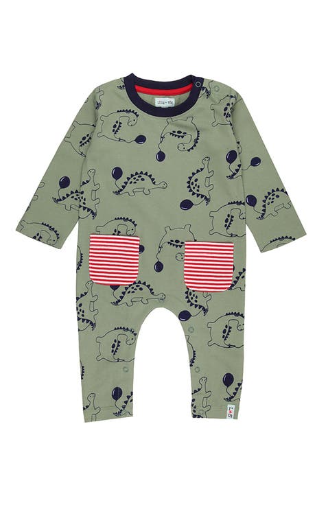 Organic Cotton Dizzy Dinosaur Printed Onsie (Baby)
