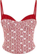 PCFG The Broderie Anglaise Edit Embroidered Bodice Corset Top