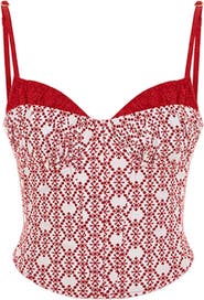 PCFG The Broderie Anglaise Edit Embroidered Bodice Corset Top