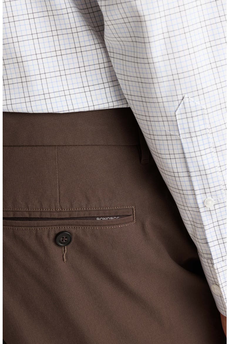 Weekday Warrior Slim Fit Glen Check Dress Pants, Alternate, color, TUESDAY BROWN GLEN CHECK