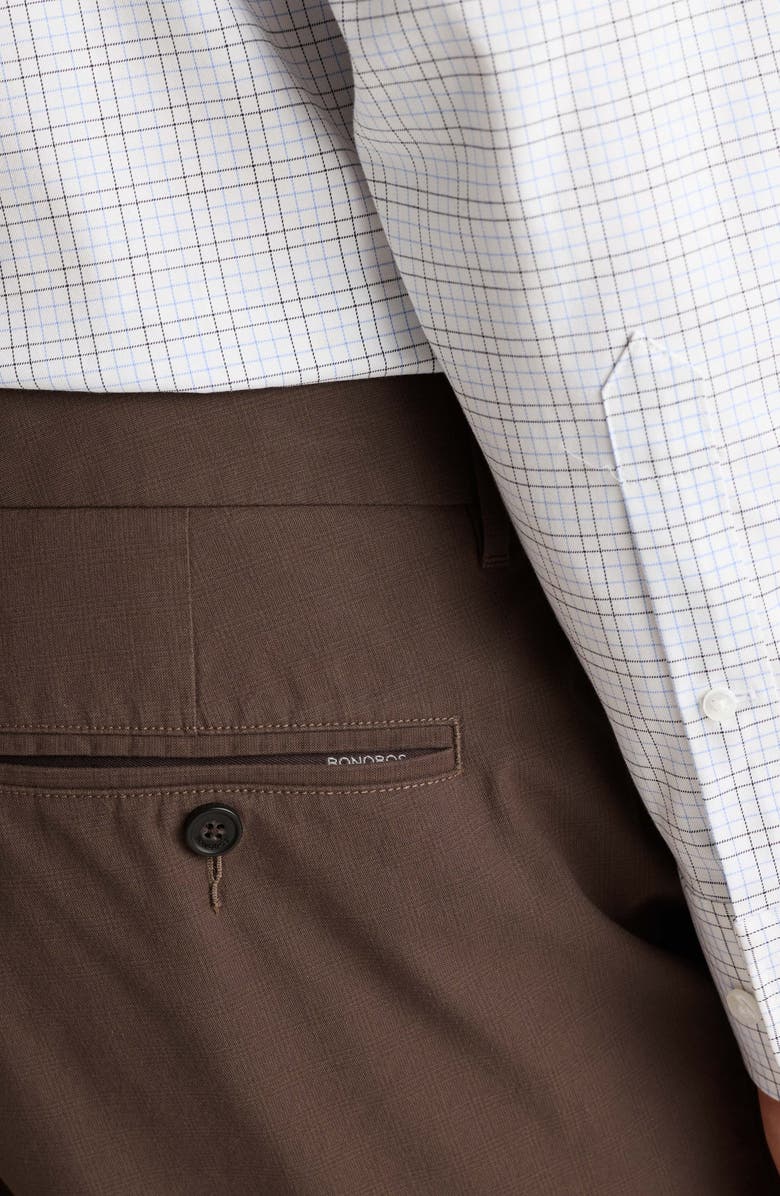 Bonobos Weekday Warrior Slim Fit Glen Check Dress Pants, Alternate, color, Tuesday Brown Glen Check