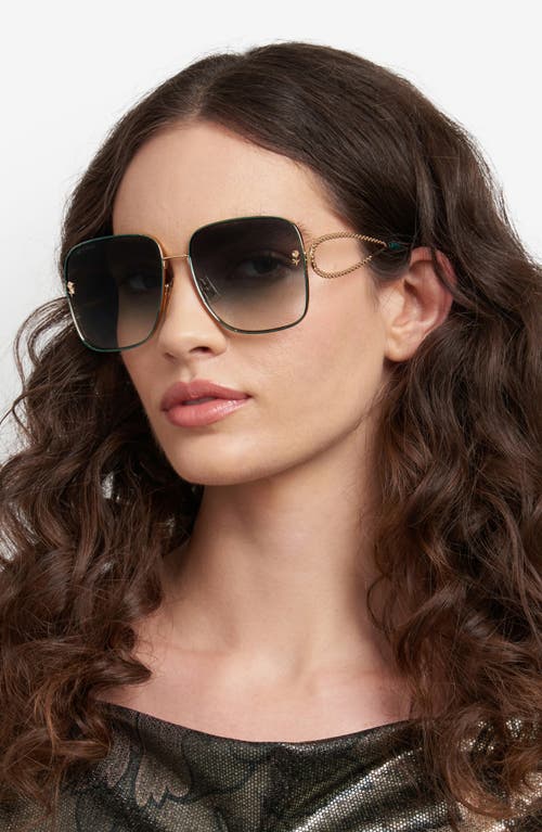 Etro 0070s Square Metal Sunglasses