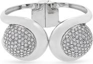 Oscar de la Renta Pavè Hinge Cuff Bracelet