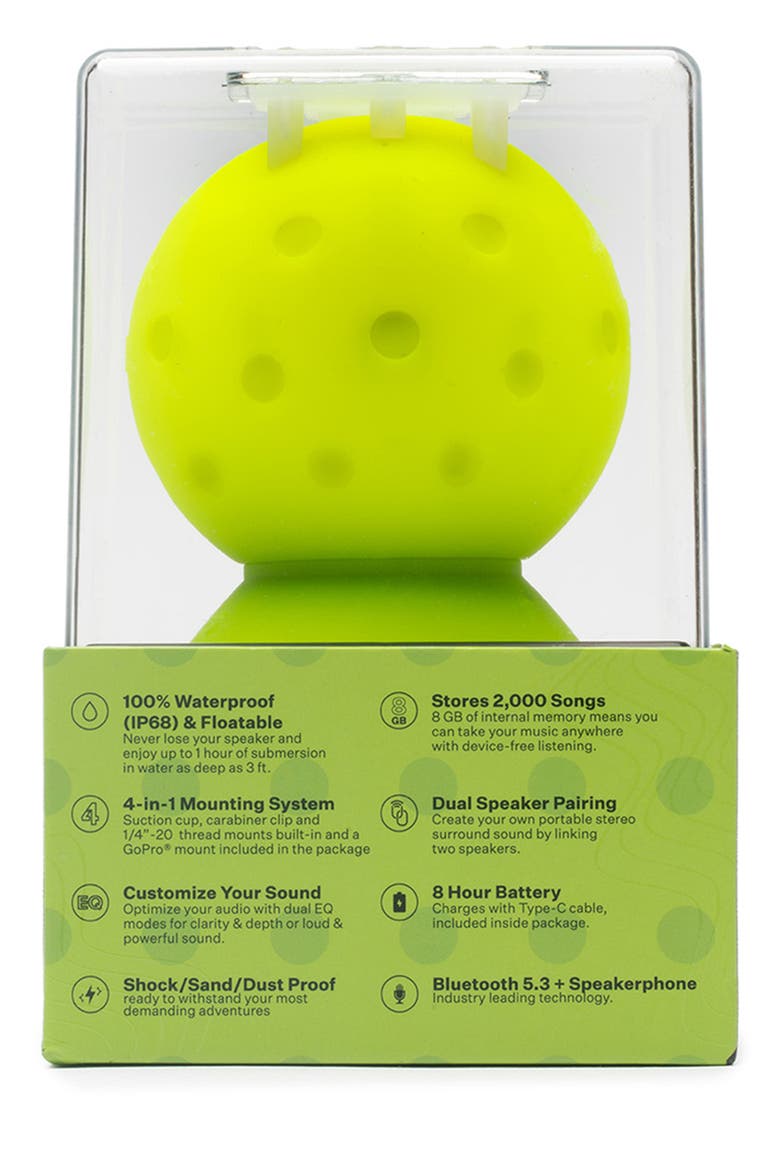 Barnacle Pro 2.0 Waterproof Bluetooth Speaker, Alternate, color, PICKLEBALL GREEN