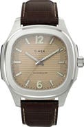 Timex® Marquis Croc-Embossed Leather Strap Watch