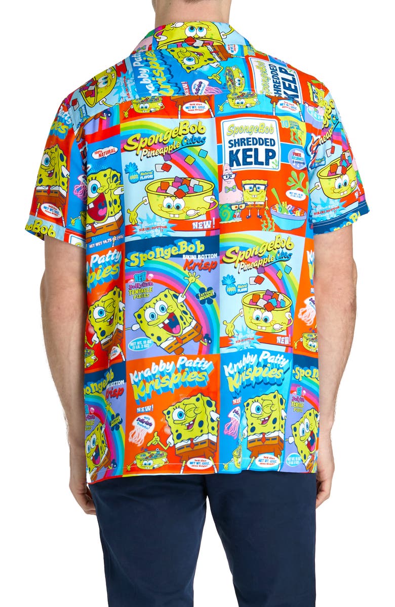 OppoSuits SpongeBob Breakfast Camp Shirt, Alternate, color, Blue
