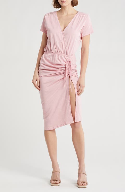 Sharon Surplice V-Neck Organic Cotton Dress
