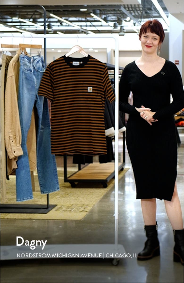 Seidler Stripe Logo Pocket T-Shirt, sales video thumbnail