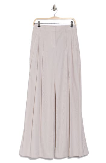 Twp Didi Wide Leg Pants In Khaki/white