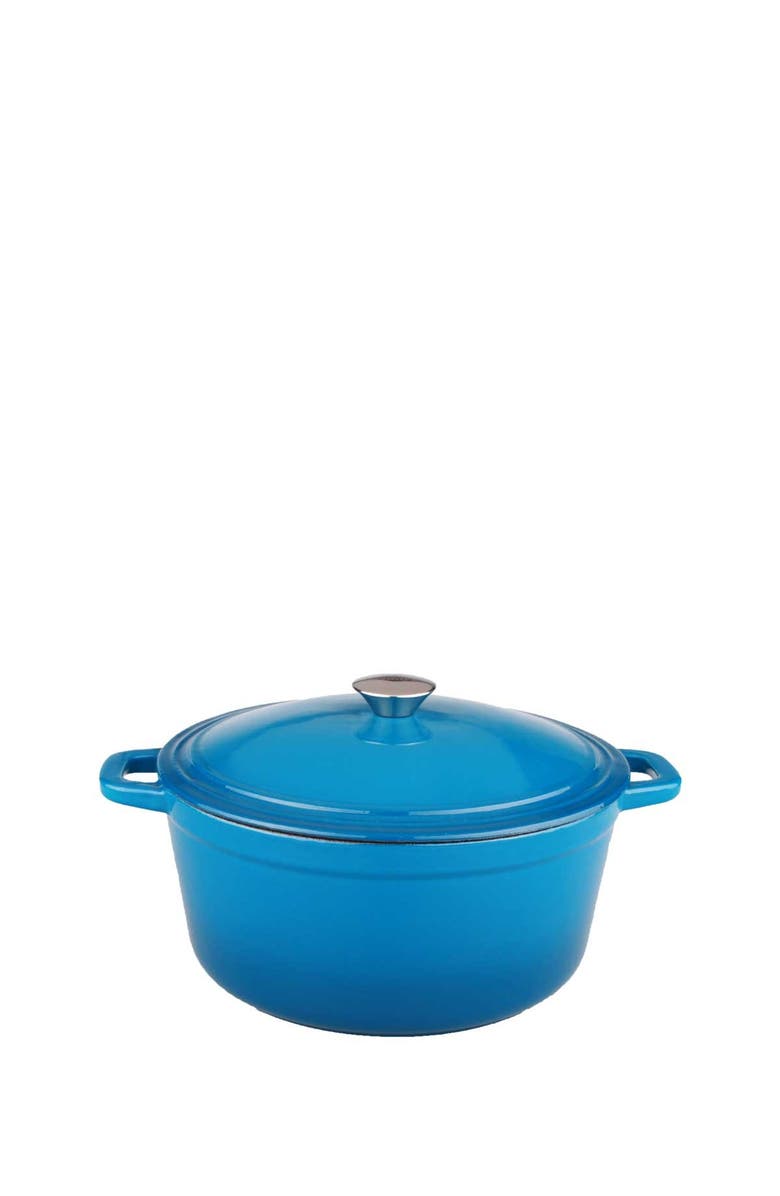 BergHOFF Cast Iron Blue 5 Qt. Covered Casserole Dish, Main, color, Blue