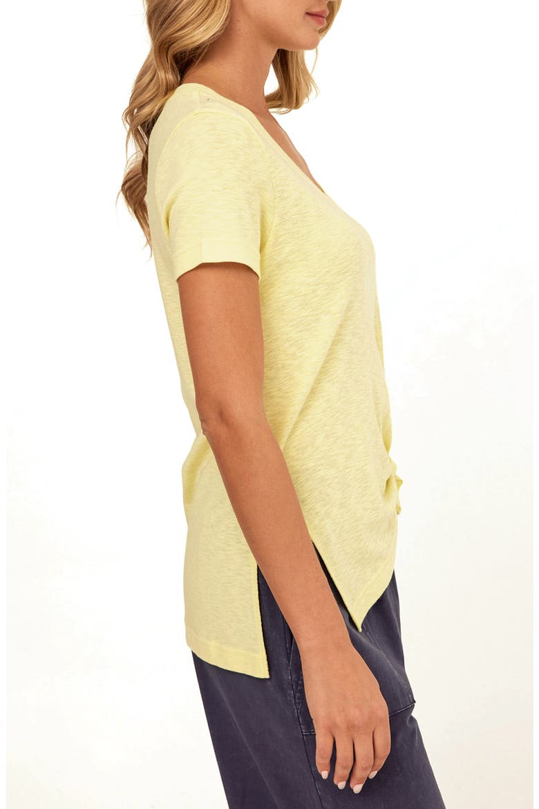 Norma Textured Slubbed Cotton Blend T-Shirt, Alternate, color, LEMONADE