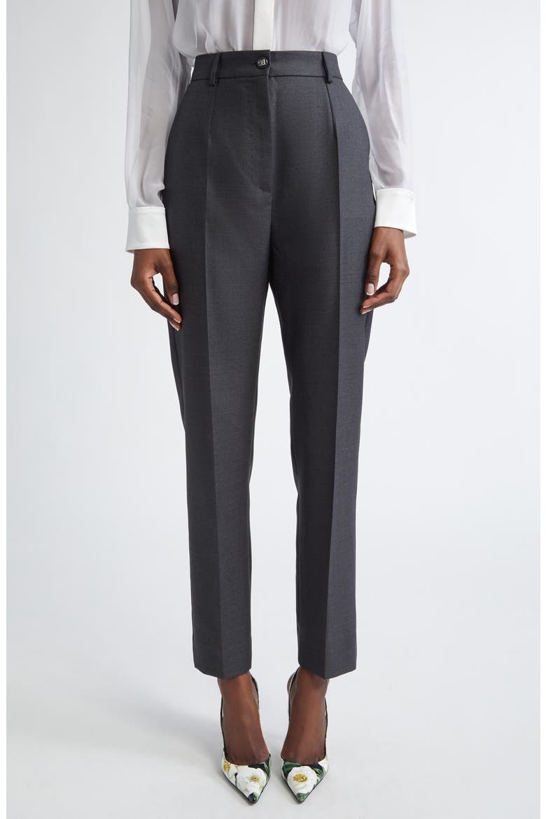 Tailored Virgin Wool Pants, Main, color, S8290 MELANGE GRIGI