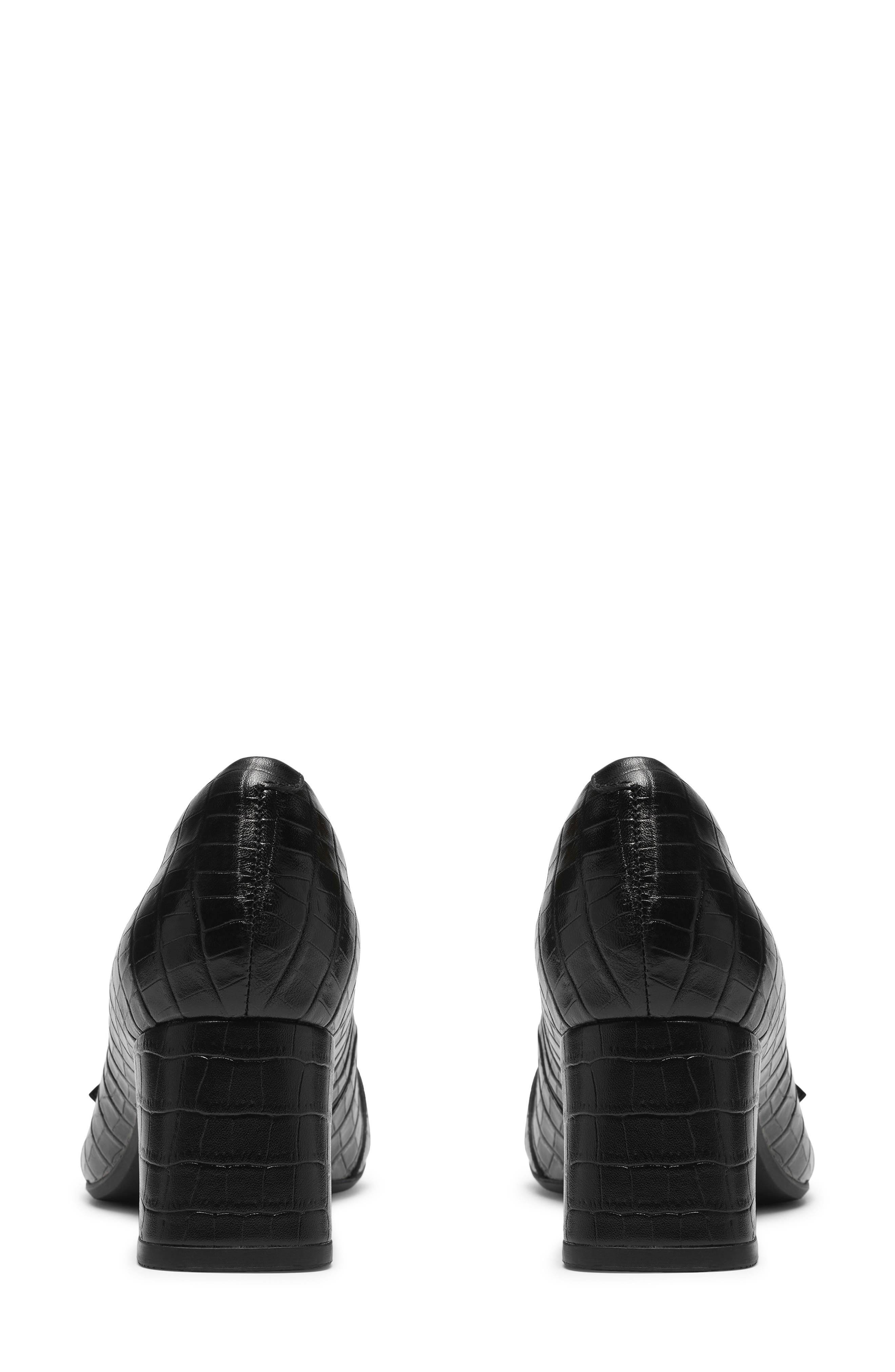 Fernie Edge Croc Embossed Leather Pump, Alternate, color, BLACK CROC