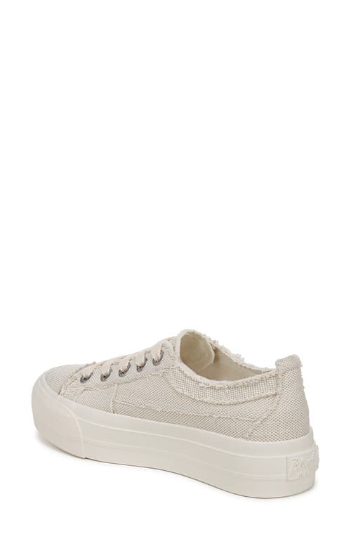 Blowfish Malibu Women's Sadie-sun Embroidered Lace Up Platform Sneakers In Cream Multi Embroidery Fabric