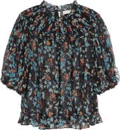 Ulla Johnson Solenne Puff Sleeve Silk Top