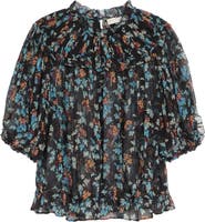 Ulla Johnson Solenne Puff Sleeve Silk Top