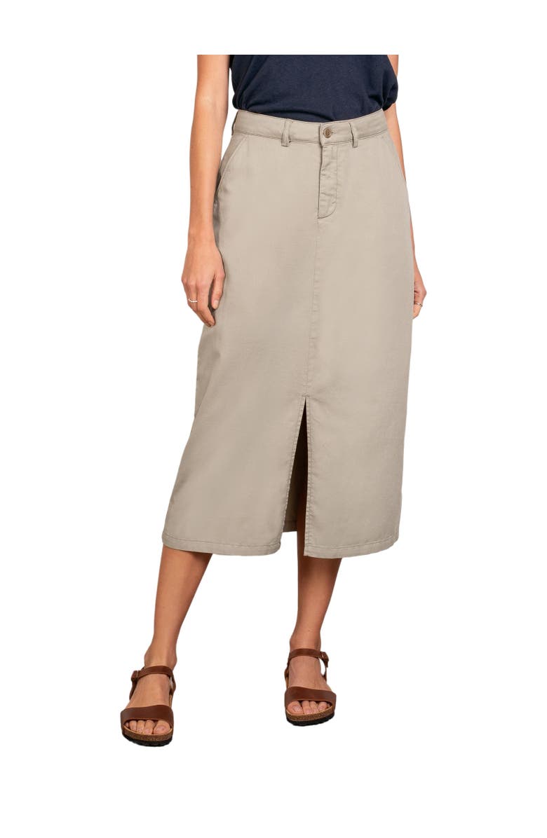 Celtic & Co. Twill Midi Skirt, Main, color, Stone