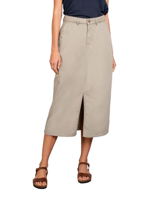 Twill Midi Skirt