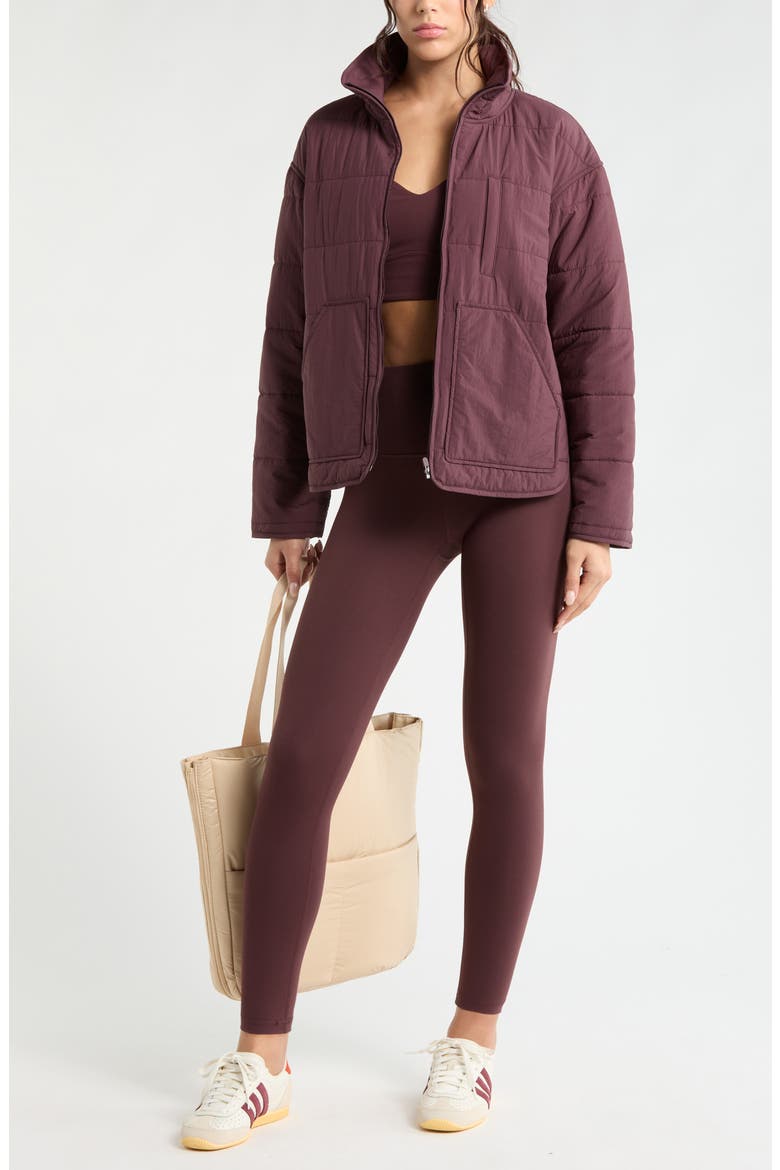 Quilted Packable Jacket, Alternate, color, BURGUNDY FUDGE