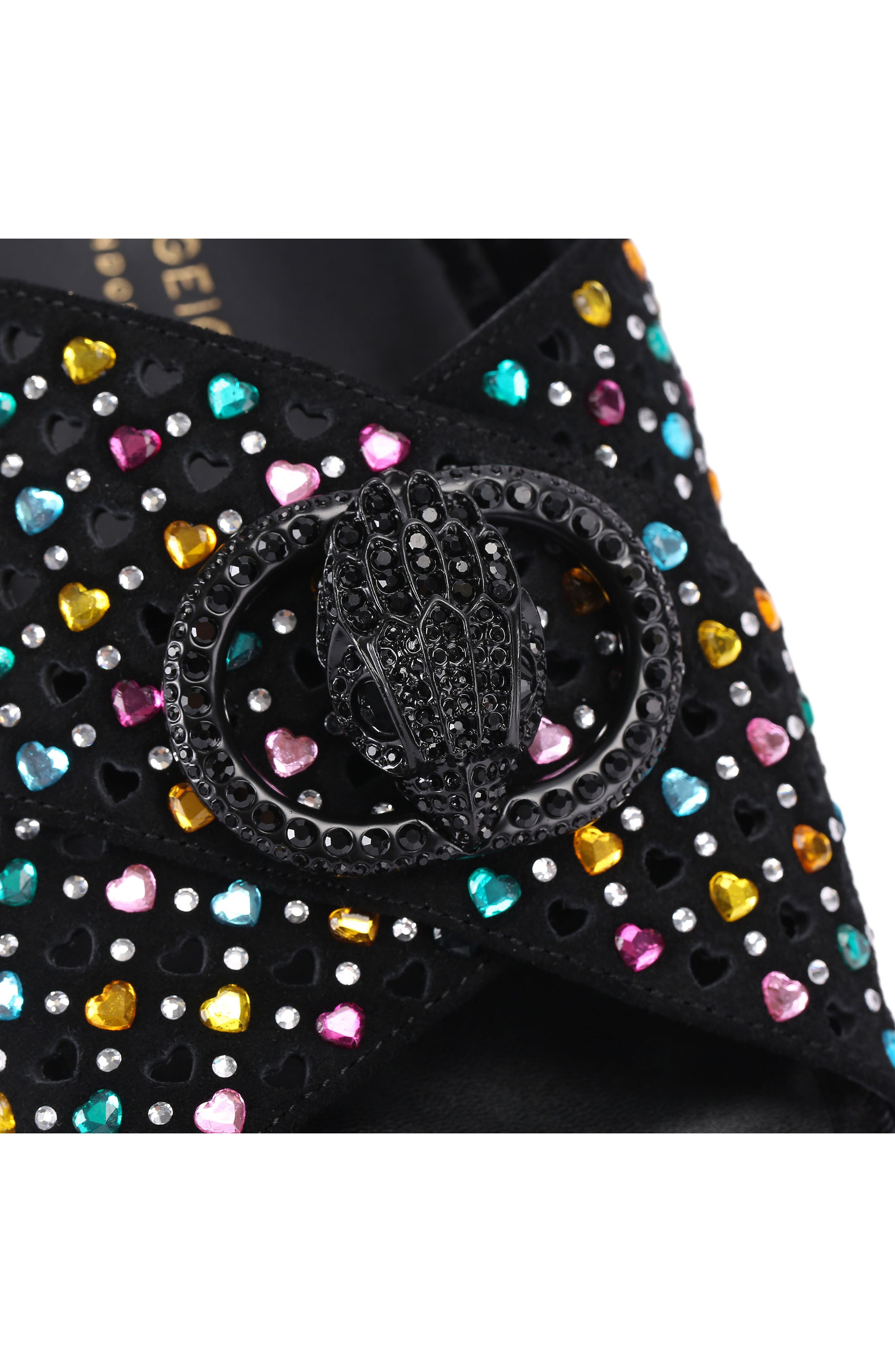 Kurt Geiger London Cross Strap Slide Sandal, Alternate, color, Charcoal