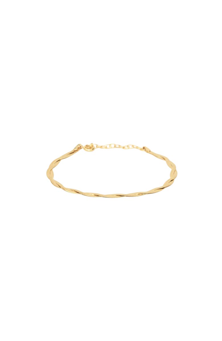 Bearfruit Jewelry 18k Gold Plating over Sterling Silver Cass Chain Bracelet Trendy Minimalist Jewelry Unique, Main, color, Gold