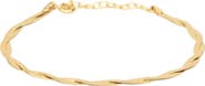 Bearfruit Jewelry 18k Gold Plating over Sterling Silver Cass Chain Bracelet Trendy Minimalist Jewelry Unique