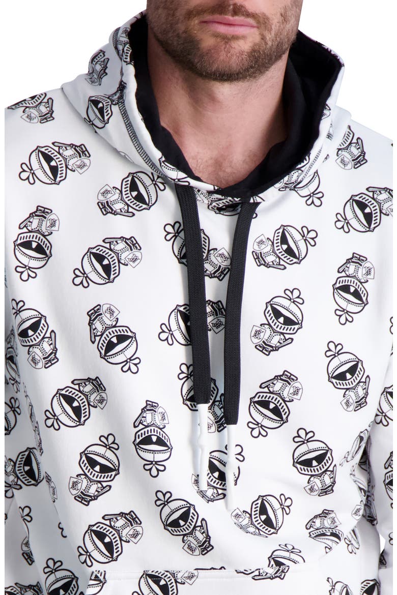 Armour Karl Cotton Hoodie, Alternate, color, WHITE/ BLACK