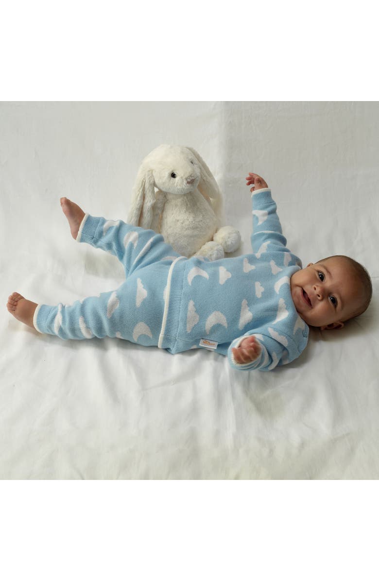 Rachel Riley Cloud & Moon Knit Sweater & Leggings Set, Alternate, color, Blue
