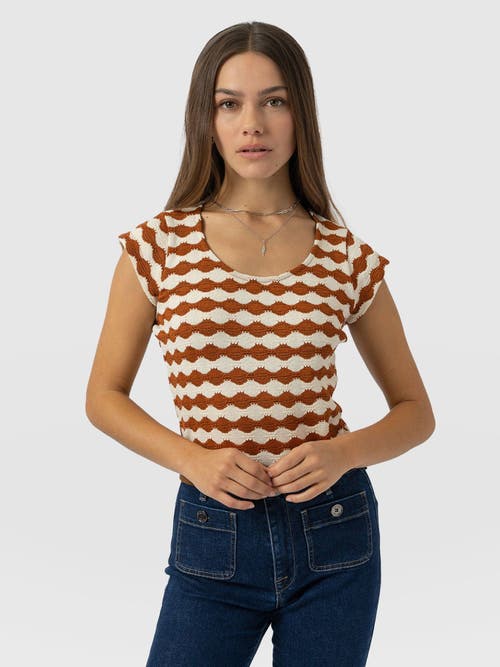 Shop Saint + Sofia Elise Scoop Neck Tee