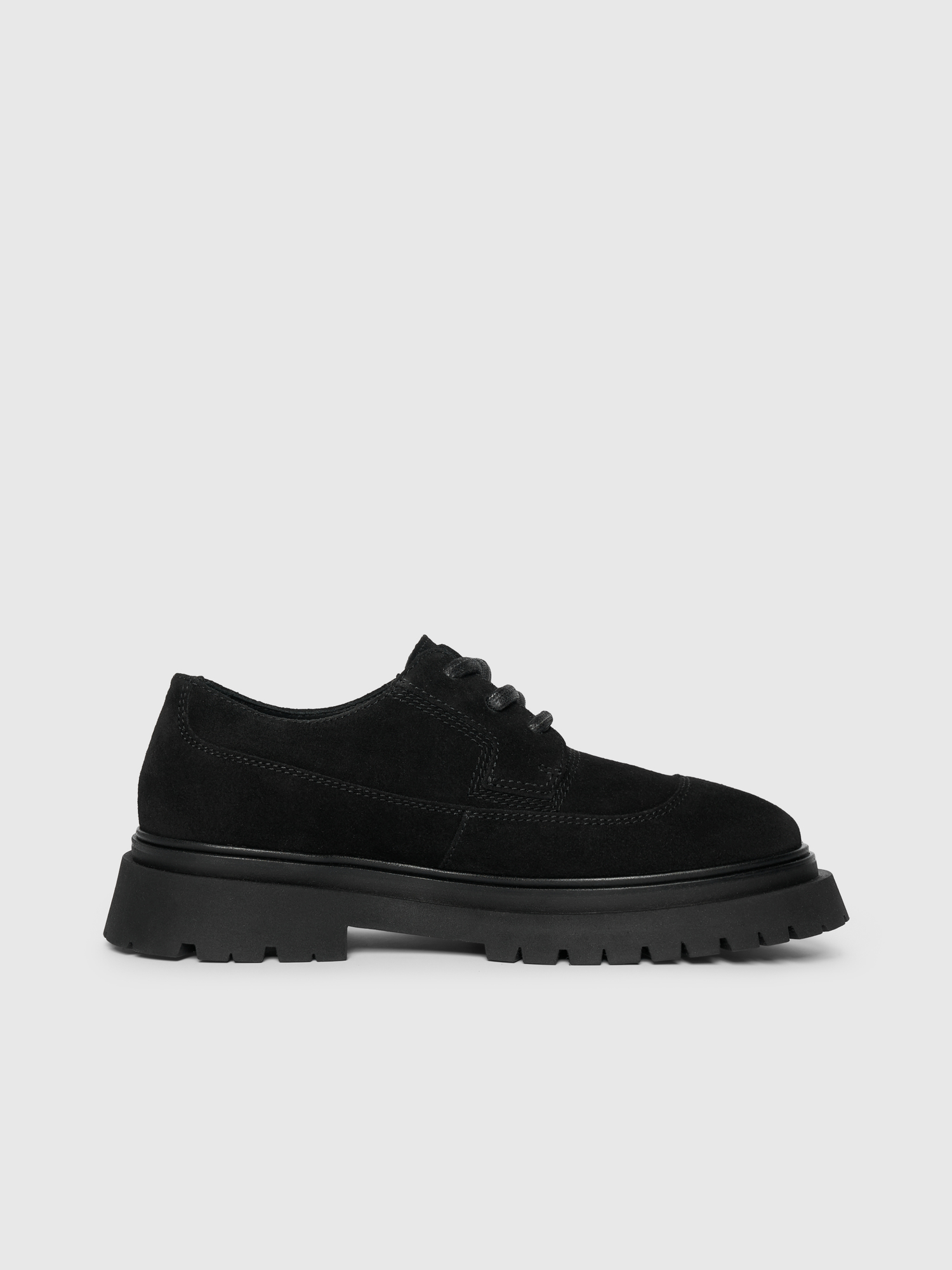 Rennes Suede Derby Shoe, Alternate, color, Black
