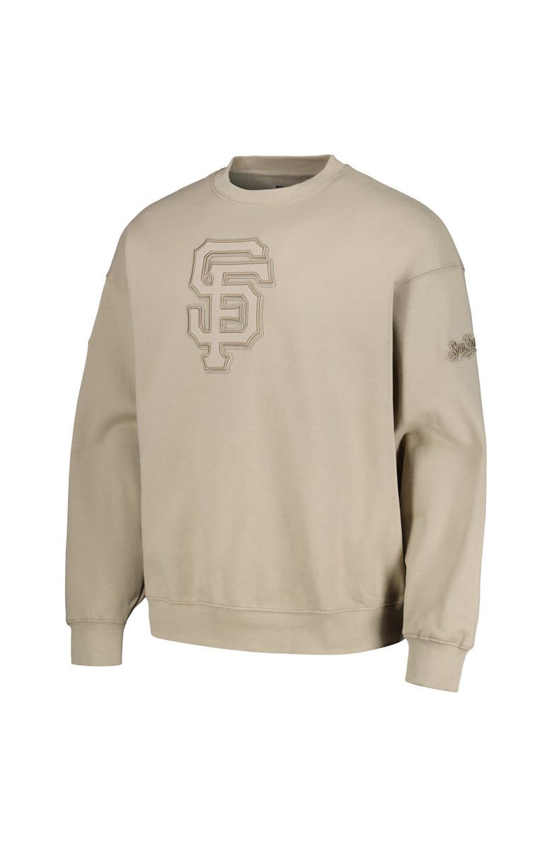 PRO STANDARD Men's Pro Standard Pewter San Francisco Giants Neutral Drop Shoulder Pullover Sweatshirt, Alternate, color, Pewter