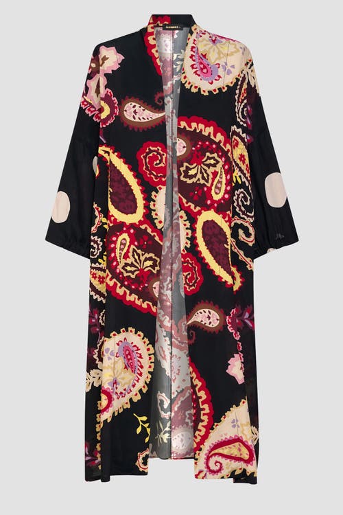 ALEMBIKA ALEMBIKA FIESTA PRINT KIMONO INSPIRED LONG LIGHT JACKET