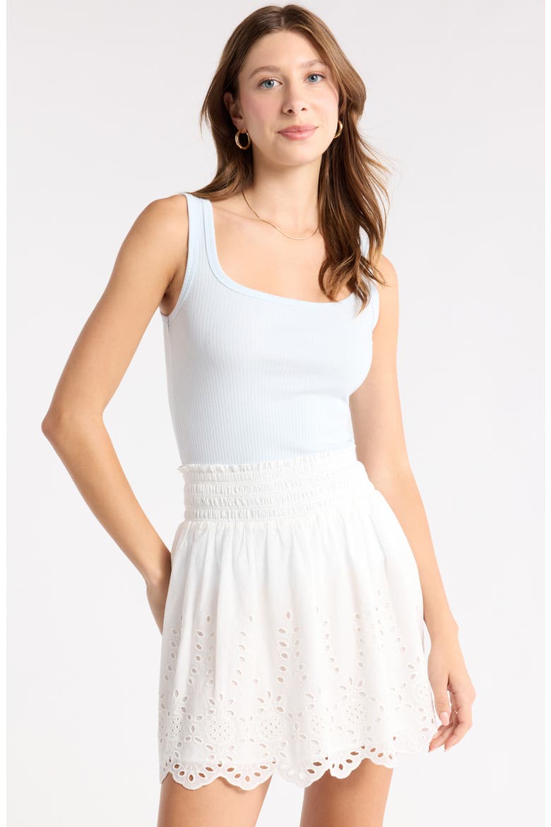 Rib Tank Top, Main, color, BLUE BREEZE