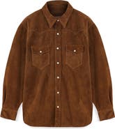 Fortela Linda Suede Leather Overshirt