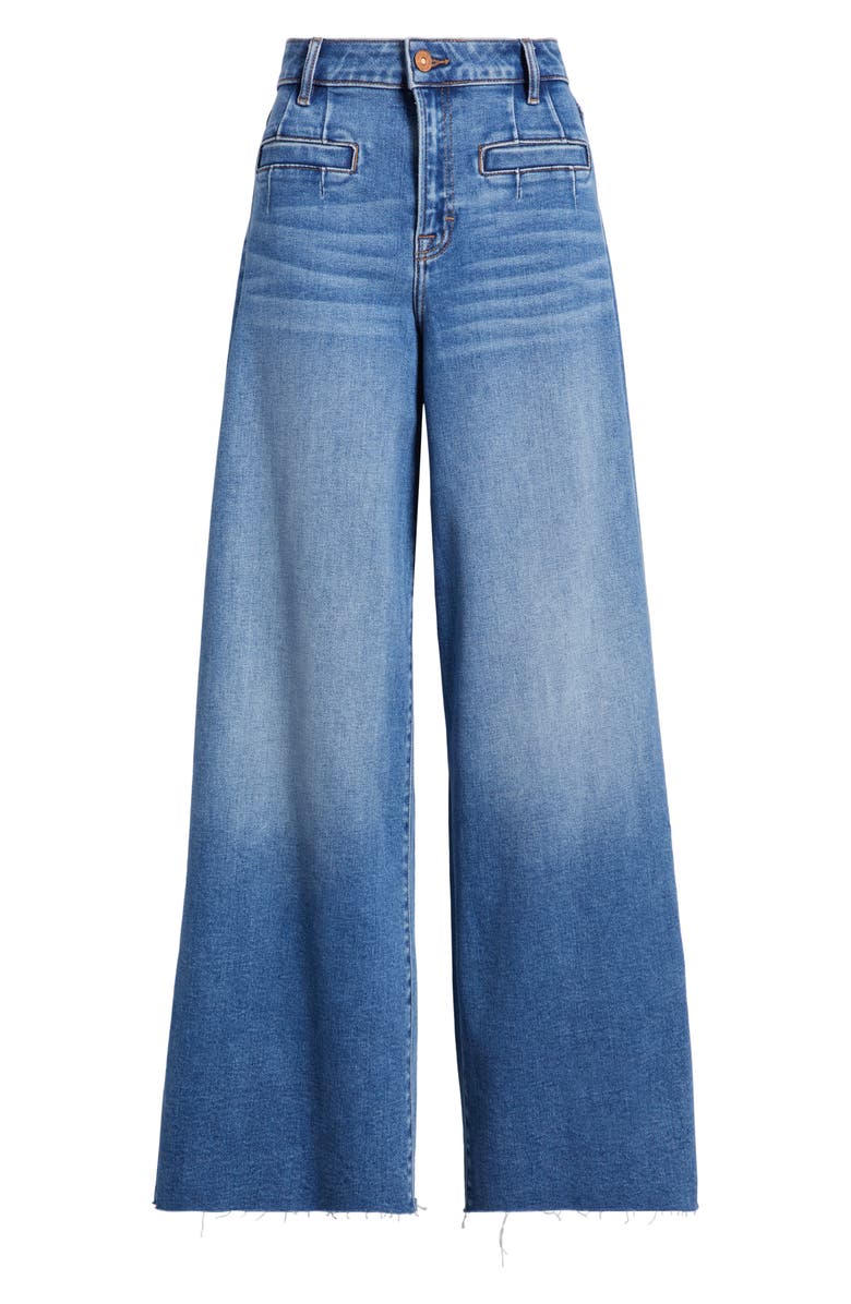 HIDDEN JEANS Welt Pocket Super High Waist Wide Leg Jeans, Alternate, color, 